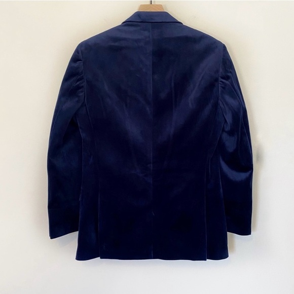 NWT Tazio Navy Velvet Notch Lapel Tuxedo Jacket Blazer Fully Lined size 38 - Picture 9 of 12
